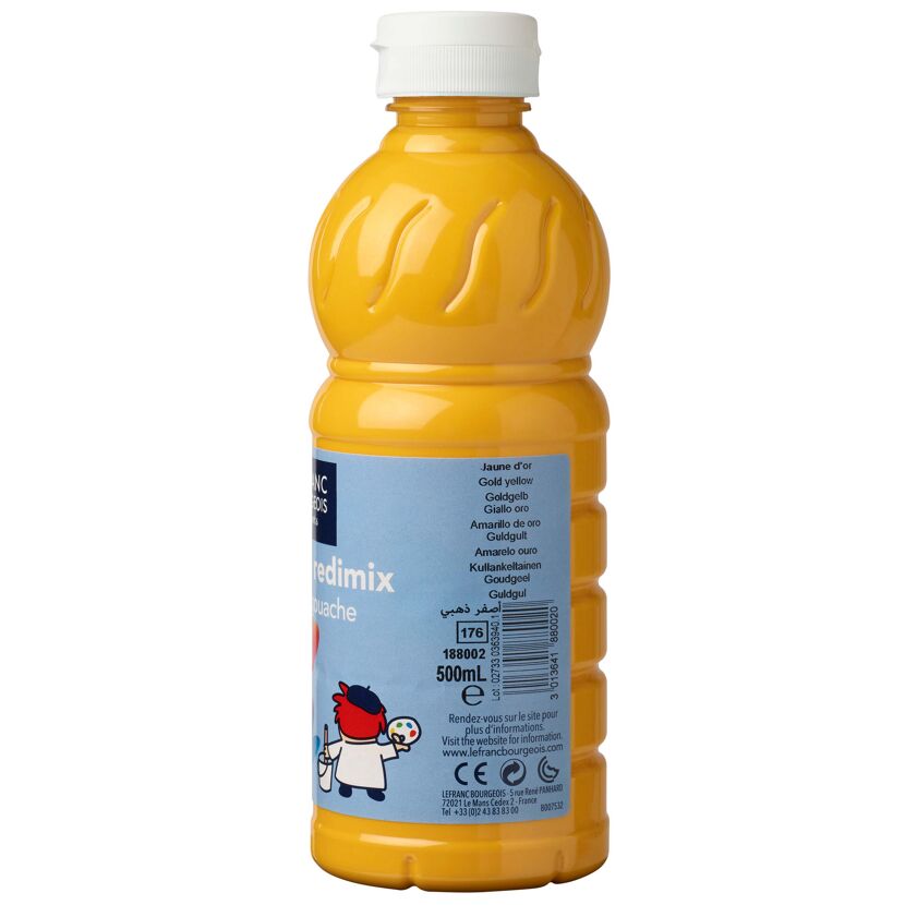 Flasche goldgelbe Gouache-Farbe von Lefranc Bourgeois