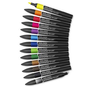 Promarker Brush 'Lebendige Töne' mehrfarbig 12+1-Set