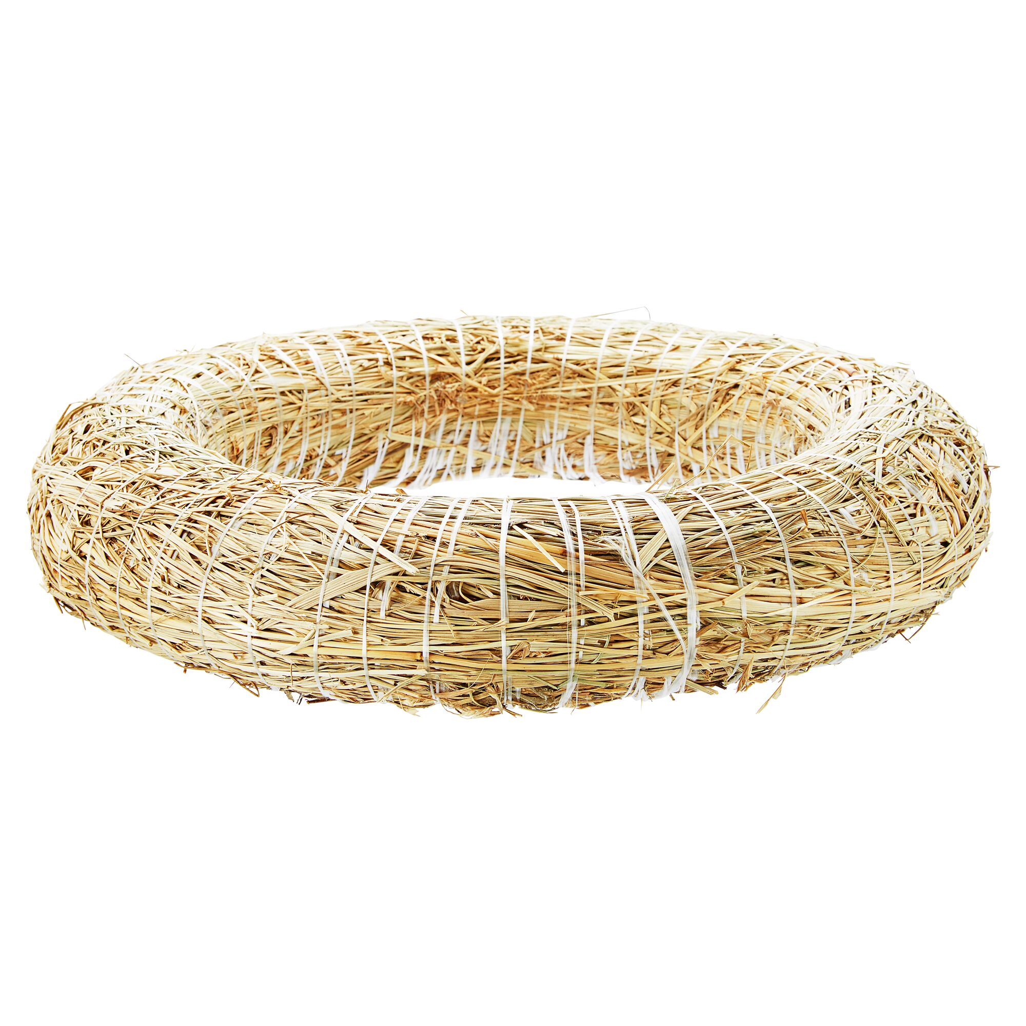 Runder Kranz aus Stroh