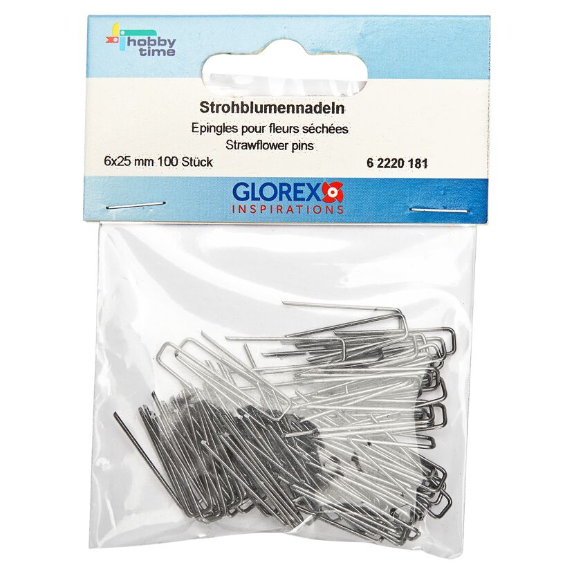 Strohblumennadeln 100 Stück 6 x 25 mm