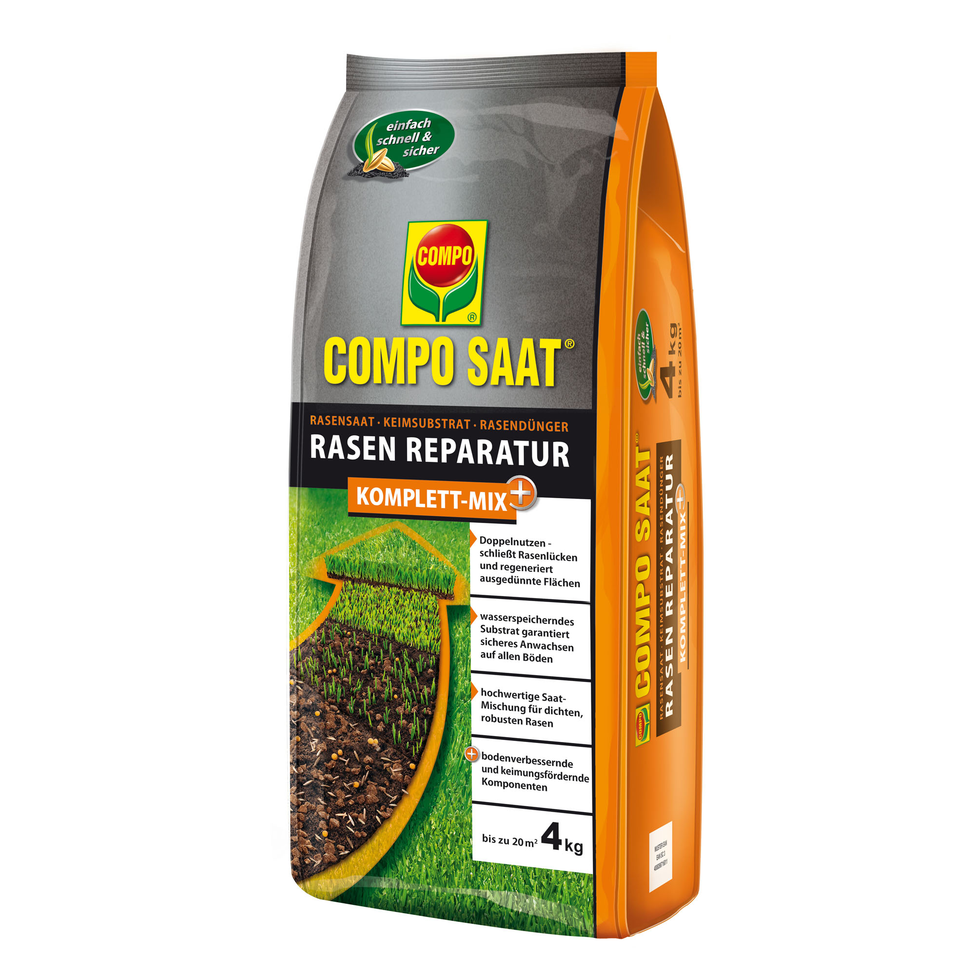 Rasenreparatur 'Compo Saat' Komplett-Mix Plus 4 kg + product picture