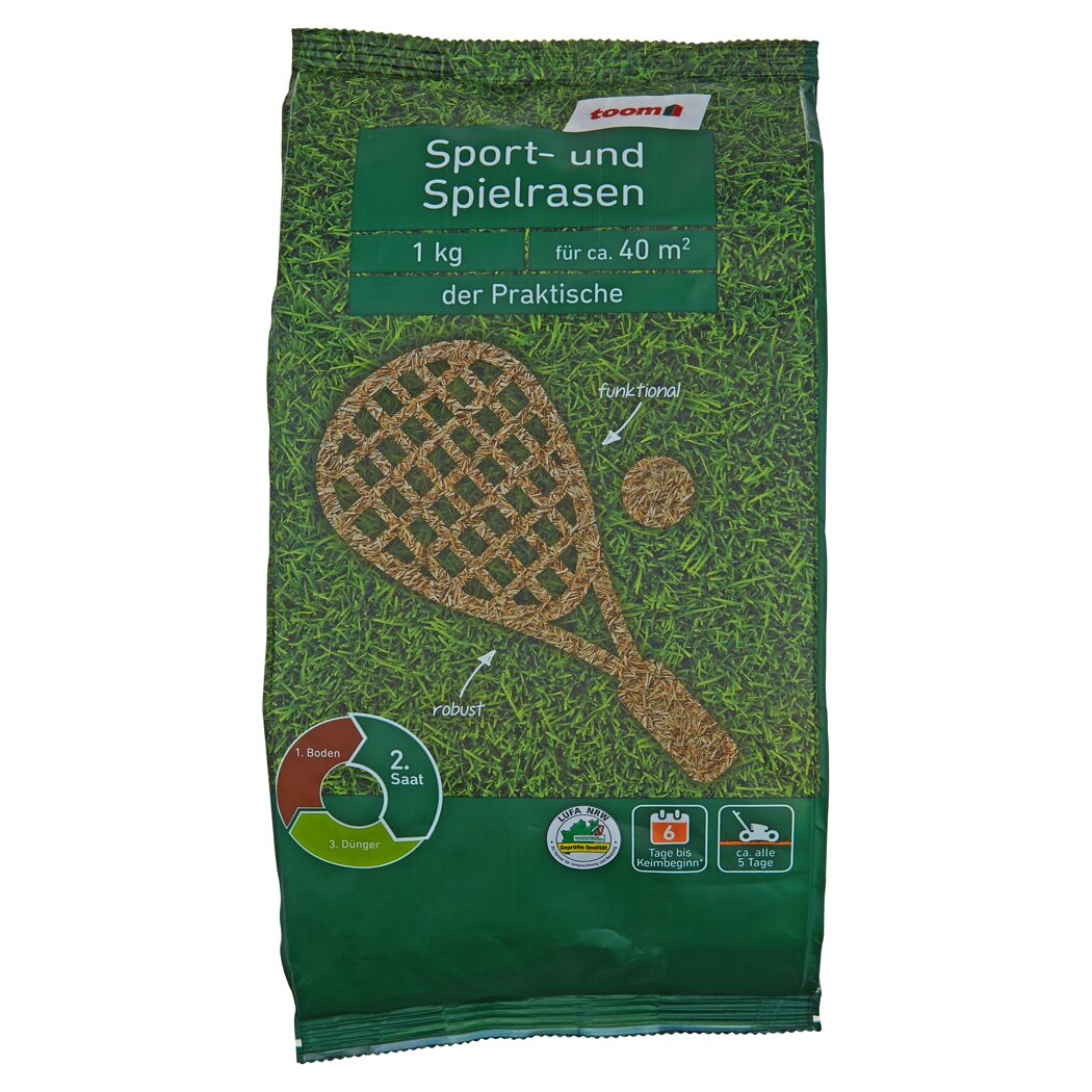 Toom Sport- und Spielrasen, 1 kg für ca. 40 m²