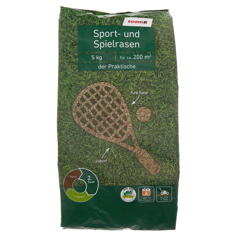 Toom Sport- und Spielrasen, 5 kg für ca. 200 m²