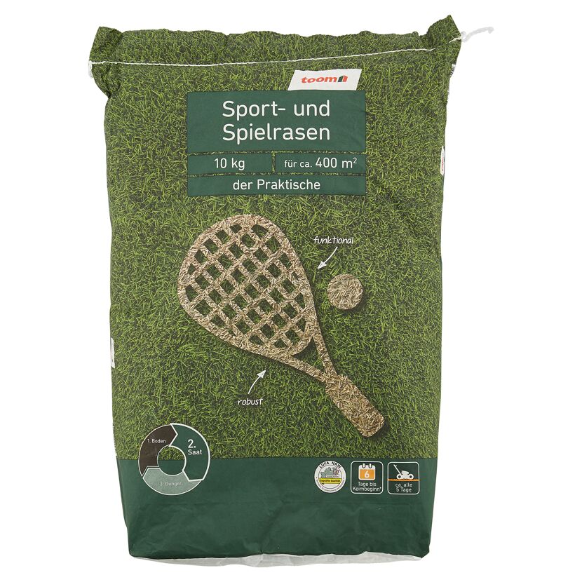Toom Sport- und Spielrasen, 10 kg für ca. 400 m²