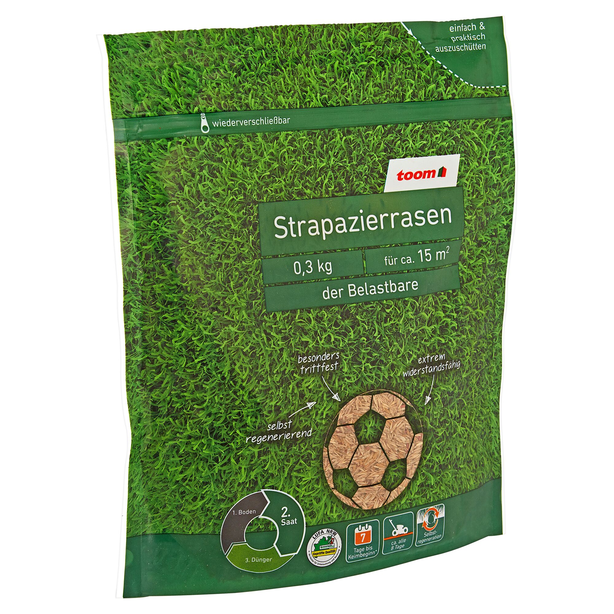 toom Strapazierrasen 0,3 kg für ca. 15 m²