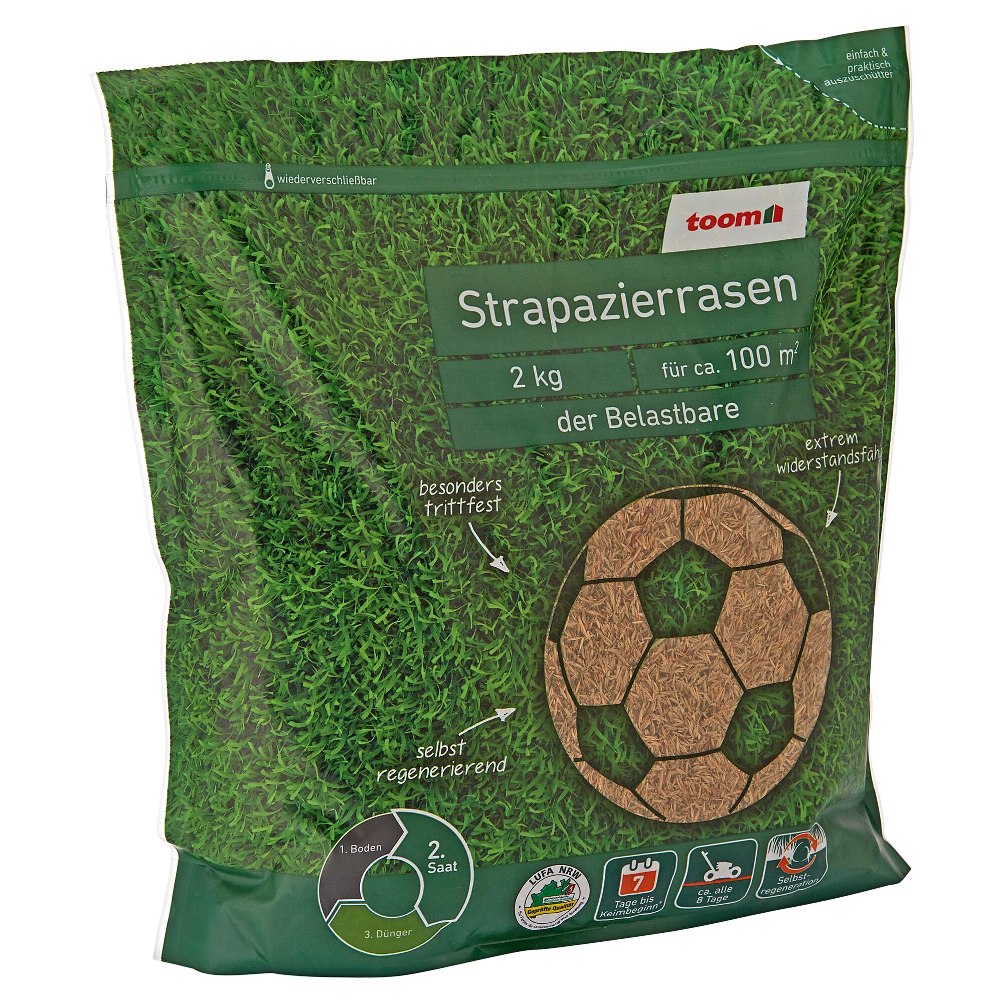 Toom Strapazierrasen, 2 kg für ca. 100 m²
