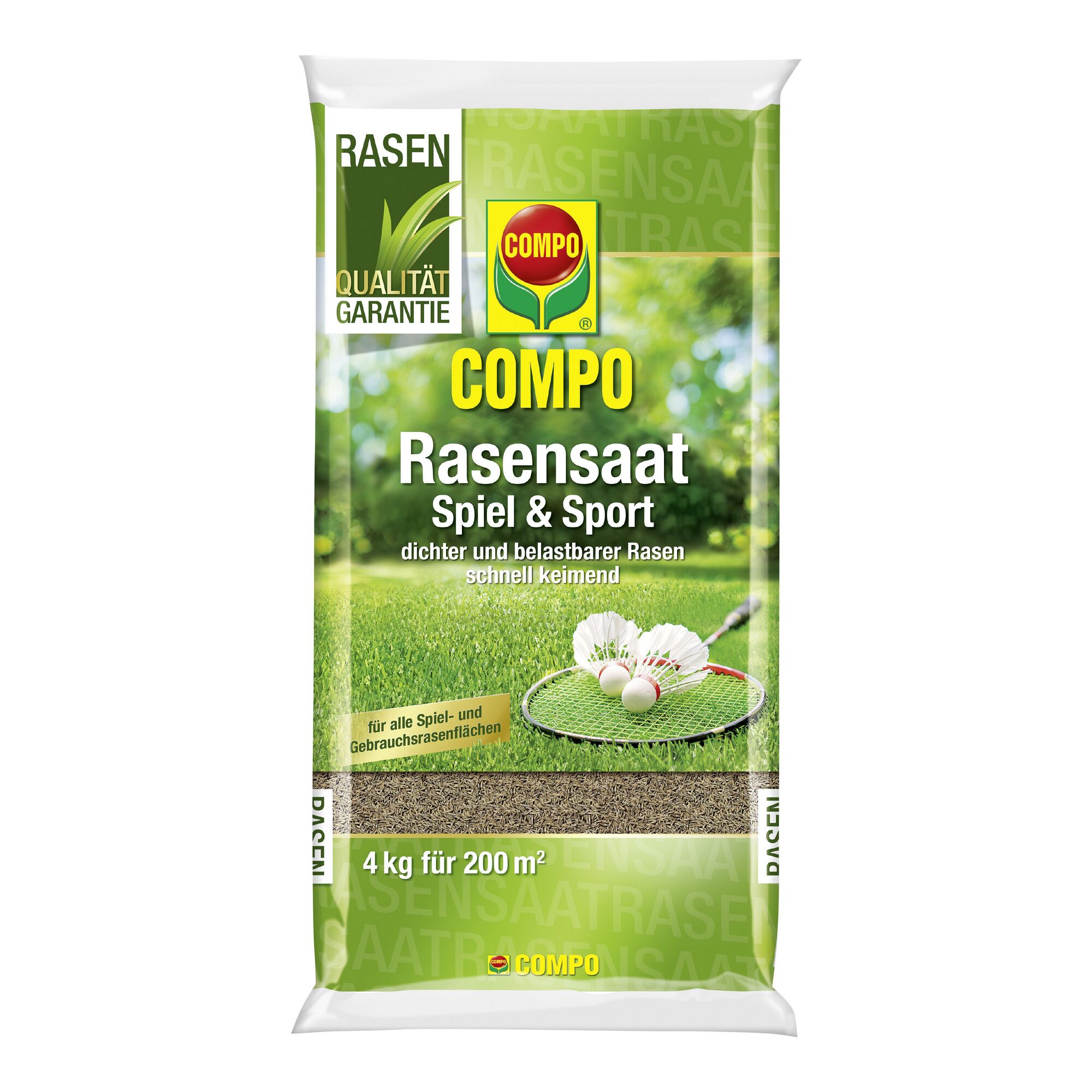 COMPO Rasensaat Spiel & Sport 4 kg für 200 m²