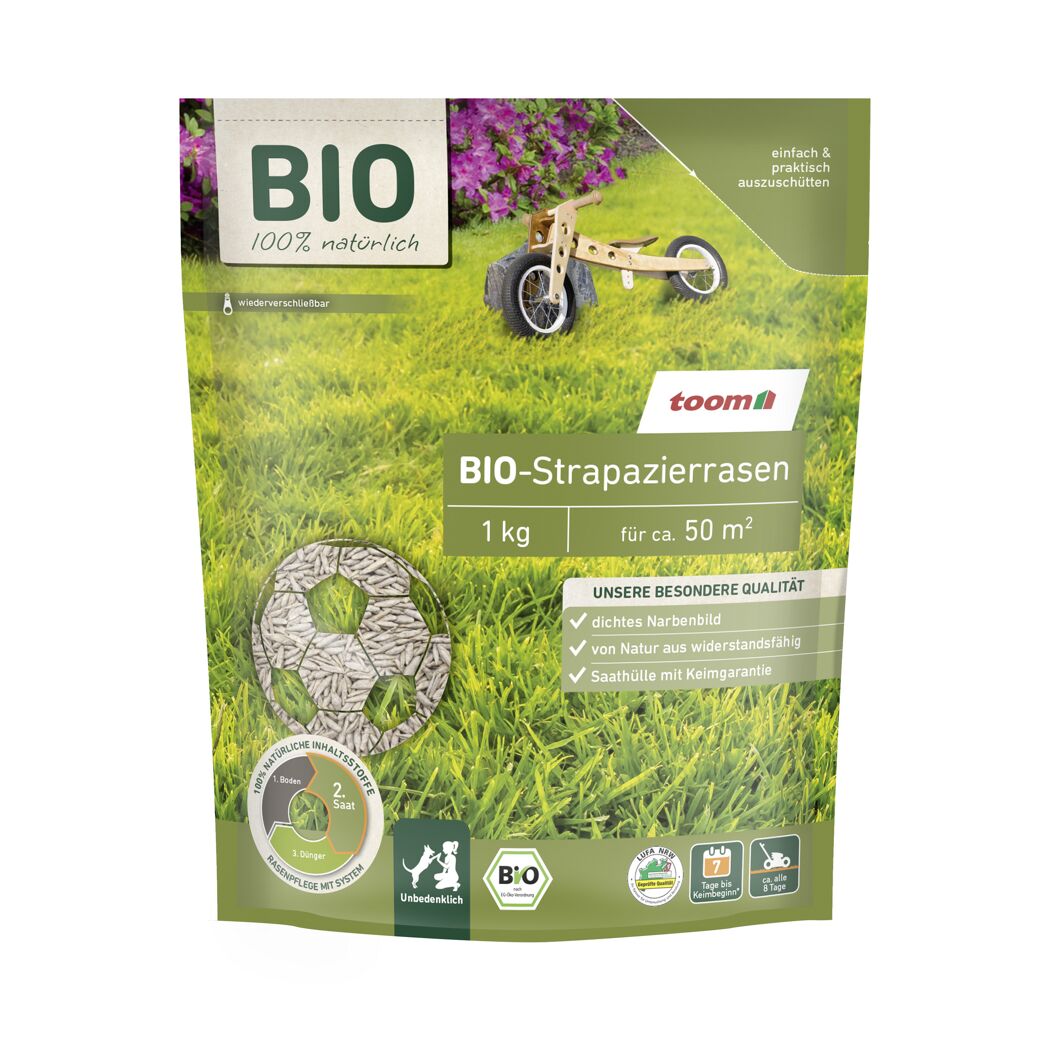 Toom Bio-Strapazierrasen 1 kg für ca. 50 m²
