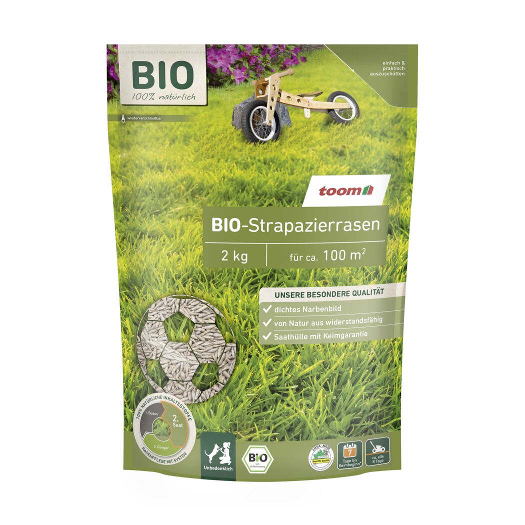 Toom Bio-Strapazierrasen, 2 kg für ca. 100 m²