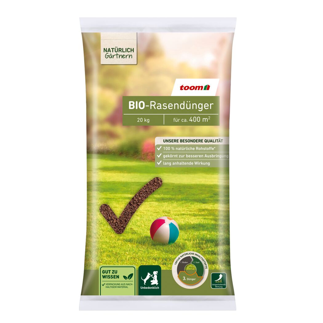 Toom Bio-Rasendünger, 20 kg für ca. 400 m²