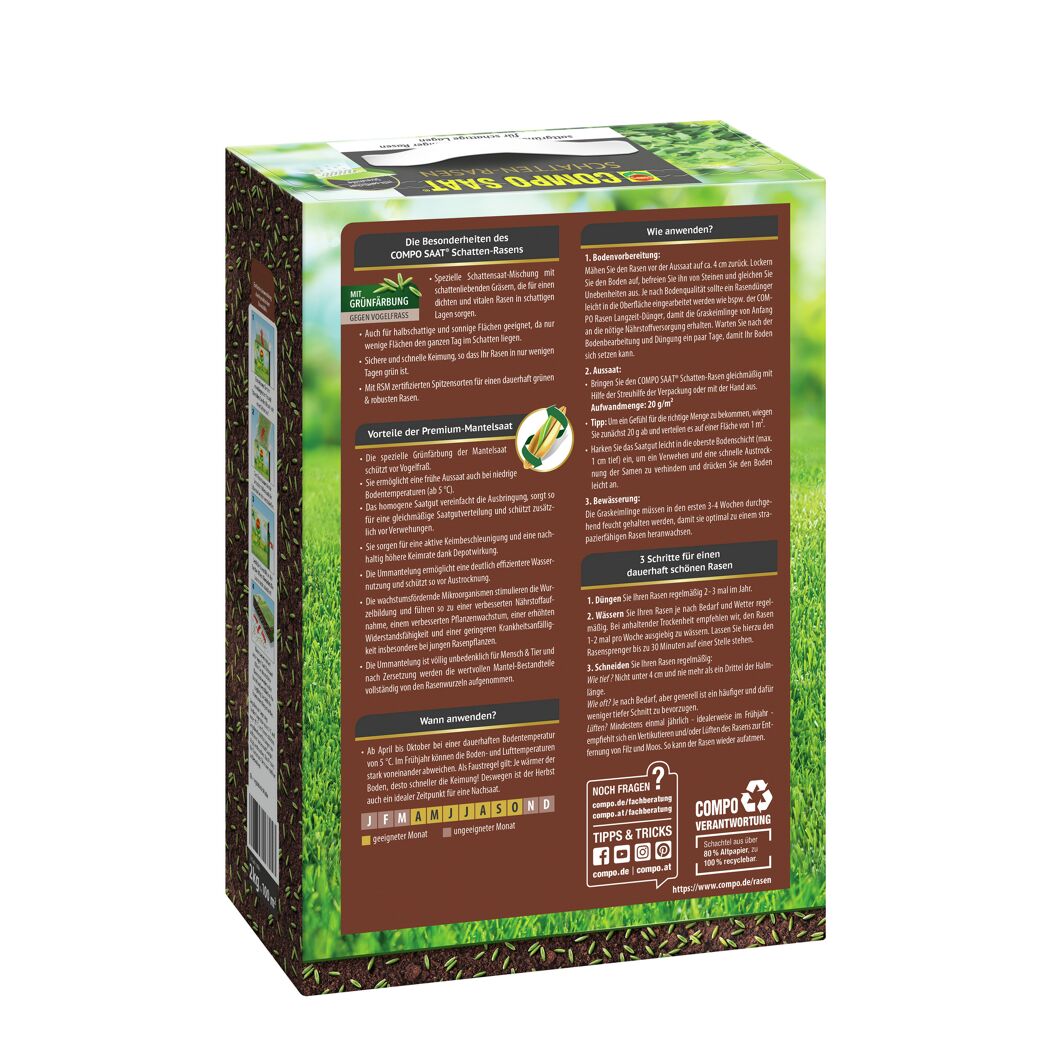 Schatten-Rasen 'Compo Saat' 2 kg für 100 m²