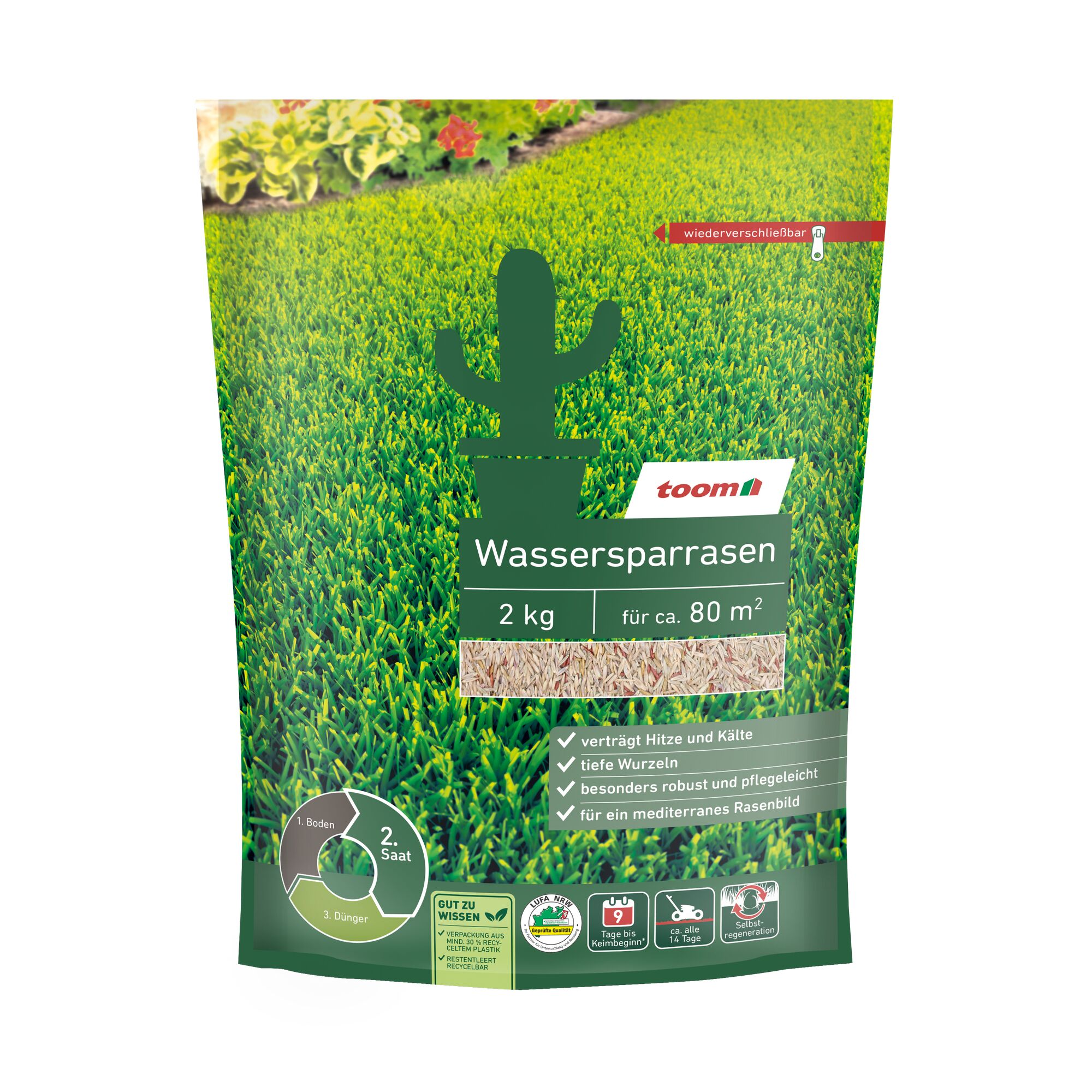 Rasensamen Wasserspar Rasen 2kg