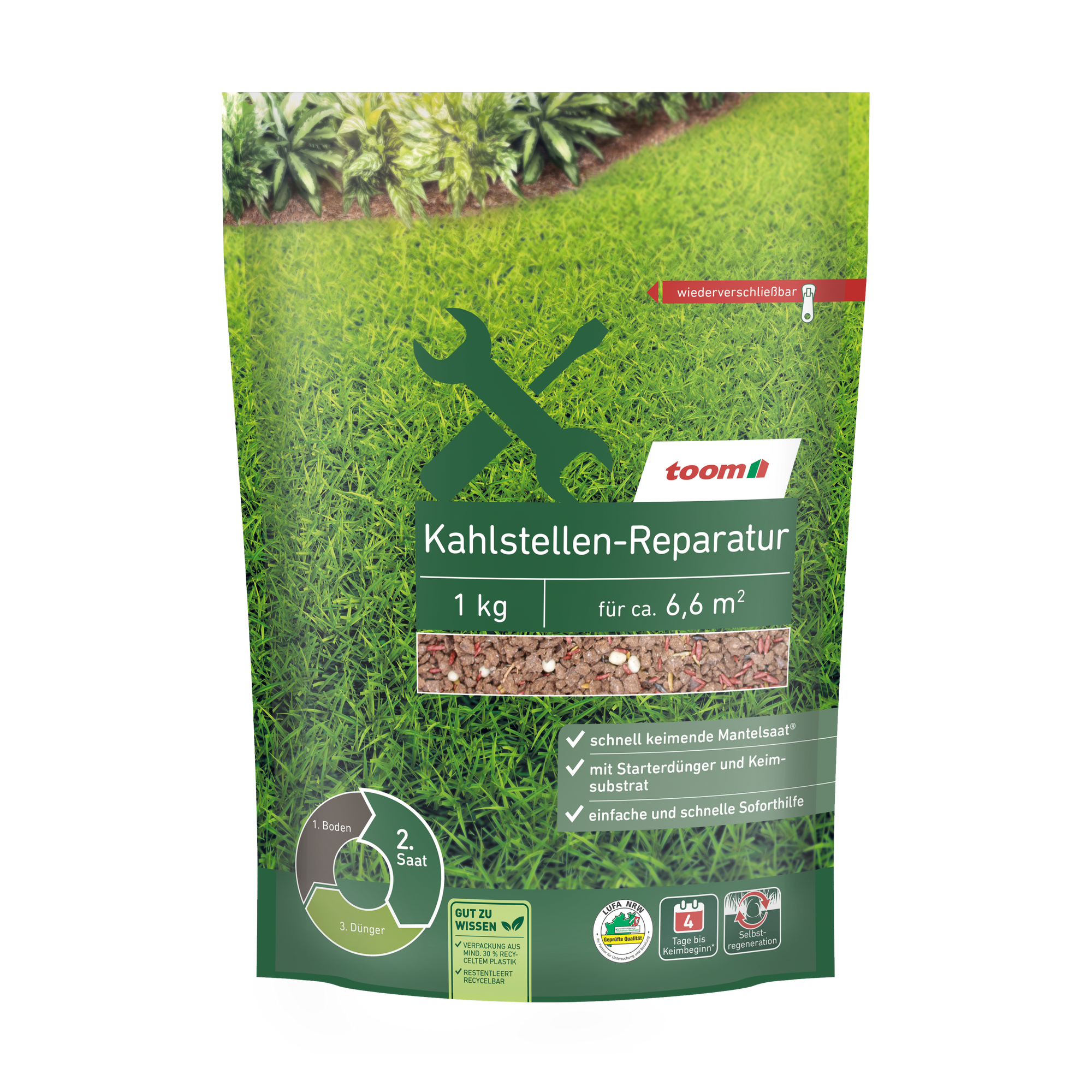 Rasen-Kahlstellenreparatursaat 1 kg für ca. 6,6 m² + product picture