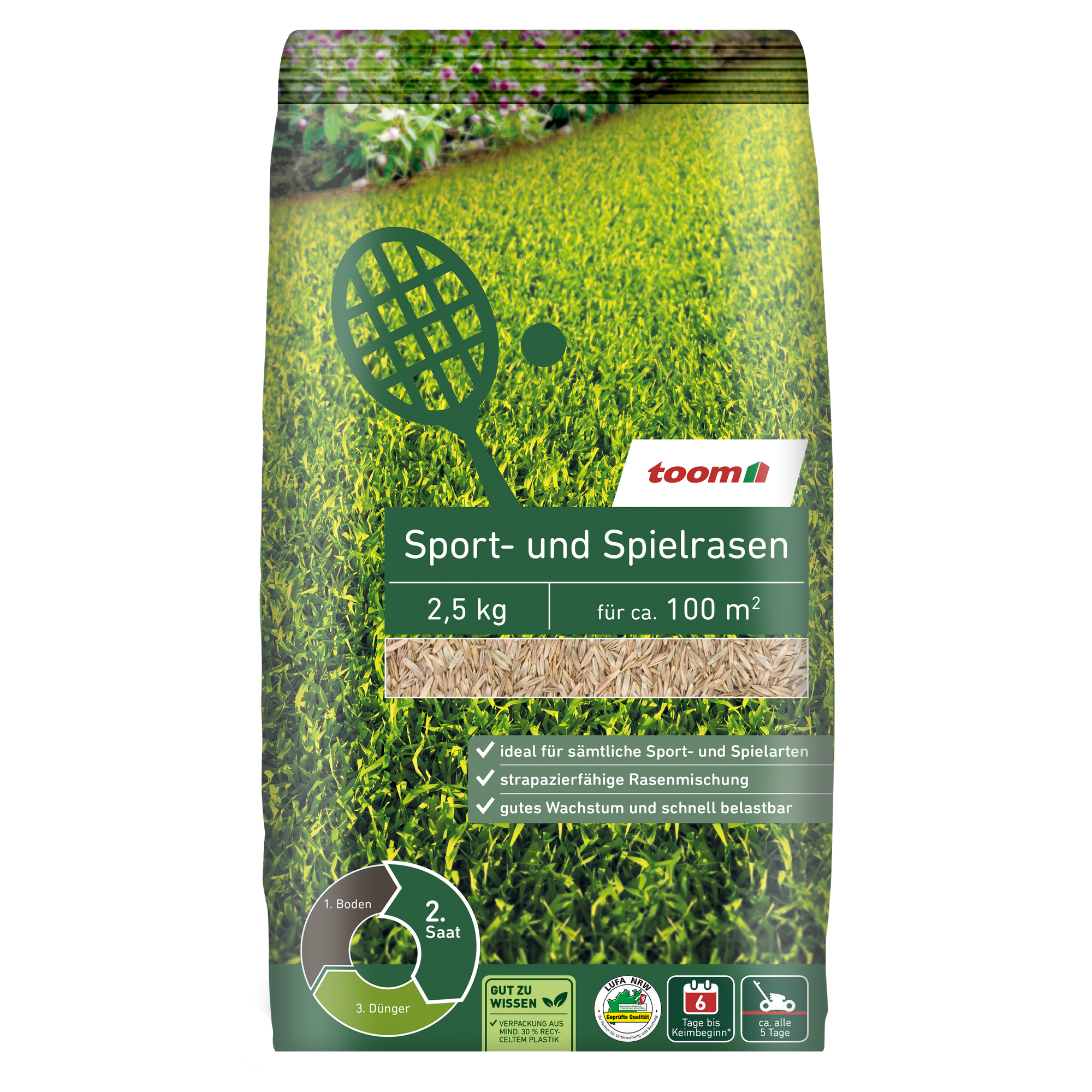 Sport- und Spielrasensaat 2,5 kg für ca. 100 m² + product picture