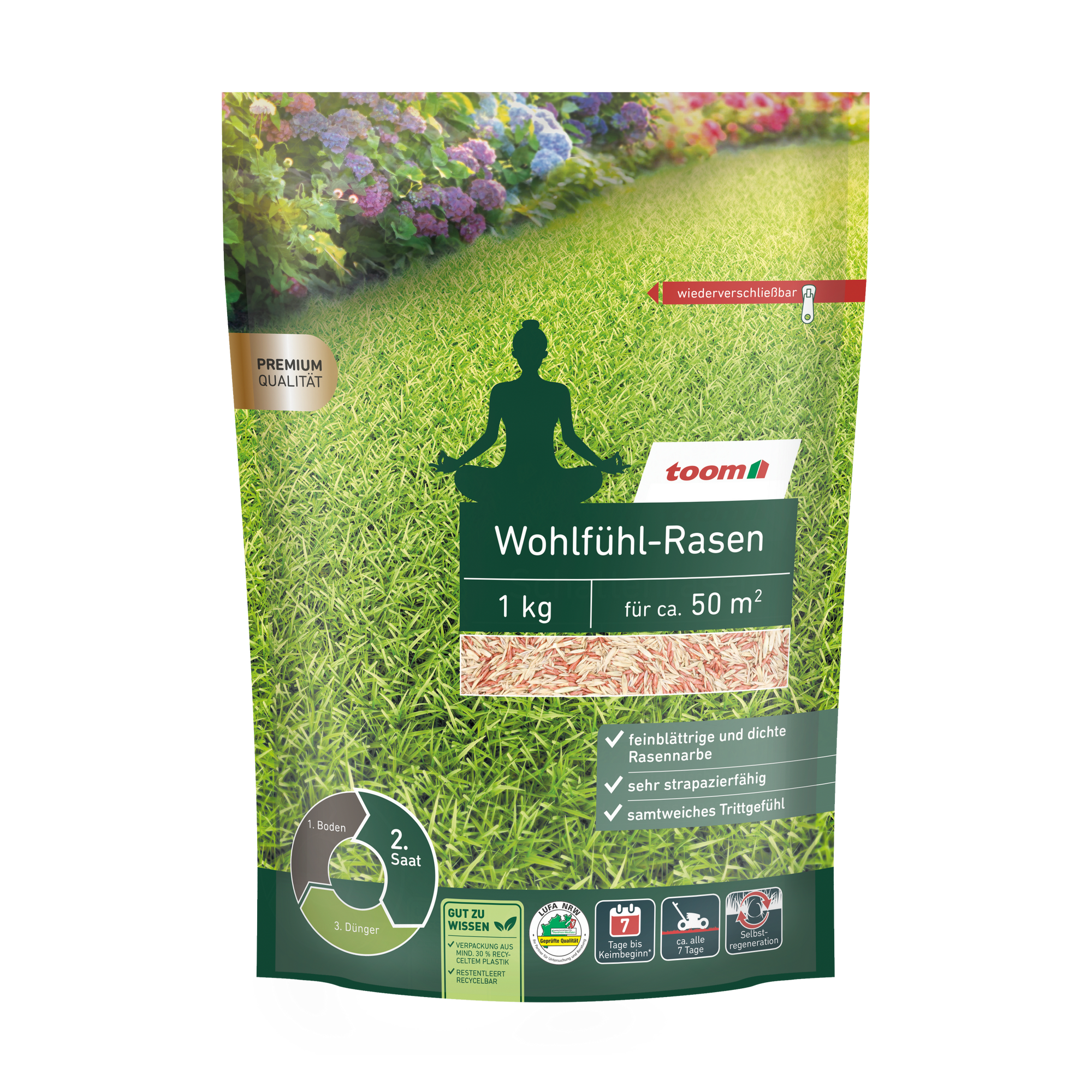 Wohlfühl-Rasensaat 'Premium' 1 kg für ca. 50 m² + product picture