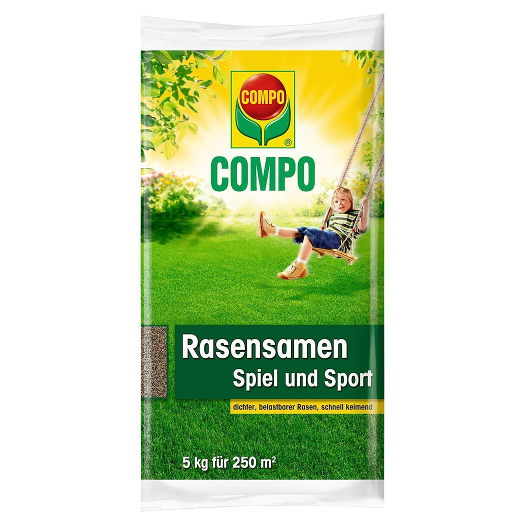 COMPO Rasensamen Spiel und Sport 5 kg für 250 m²