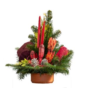 Grabstrauß Nordmann rot 40 cm