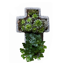 Grab-Arrangement Kreuz bepflanzt, 22 x 15 cm
