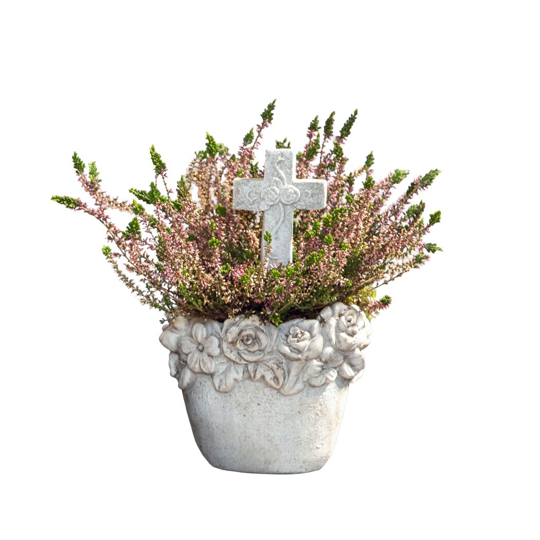 Bepflanzte Grabschale Kunststoff 20 cm Topf