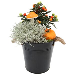 Zinktopf herbstlich bepflanzt 18 cm Topf