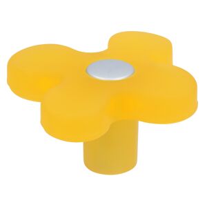 Möbelknopf gelb/aluminiumfarben Ø 50 mm