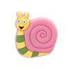 Rosa-gelbe Schnecke mit lächelndem Gesicht