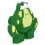 Grüner Frosch als Möbelknauf.