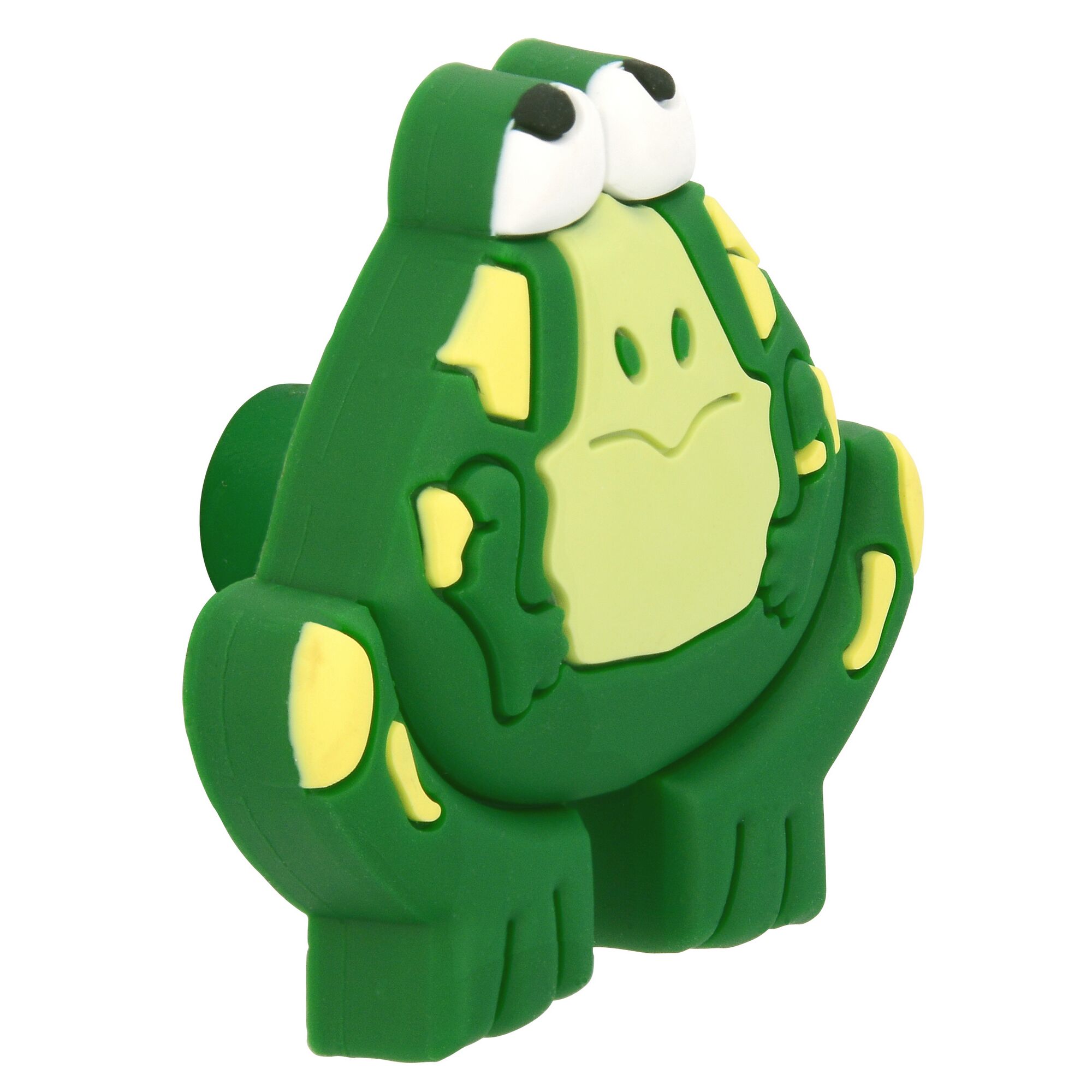Grüner Frosch als Möbelknauf.