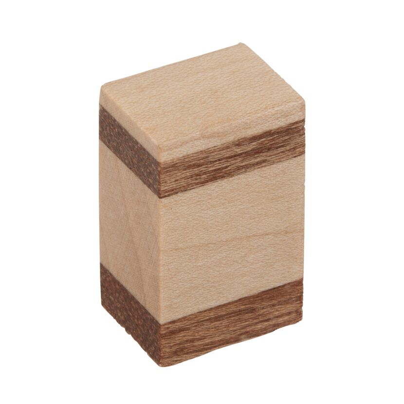 Holzgriff rechteckig hellbraun dunkelbraun