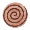 Runder Holzknopf mit Spiralmuster