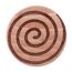 Runder Holzknopf mit Spiralmuster
