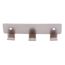 Garderobe mit drei Haken, mattvernickelt