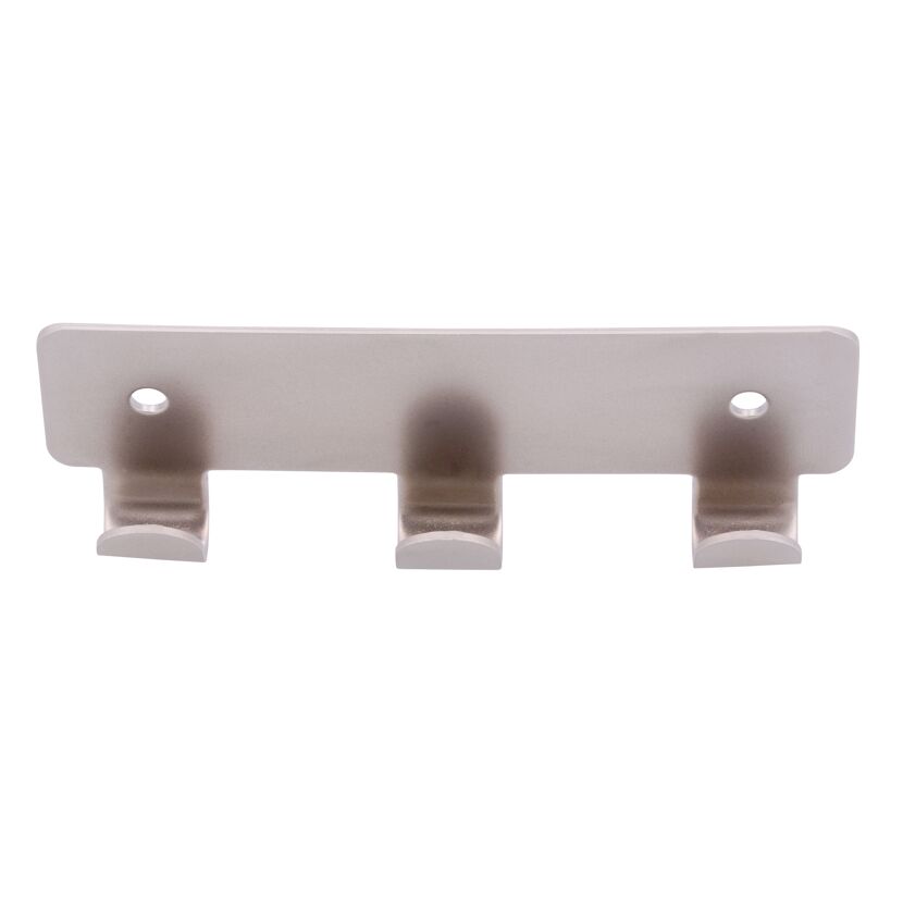 Garderobe mit drei Haken, mattvernickelt