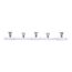 Weiße Hakenleiste mit fünf Haken