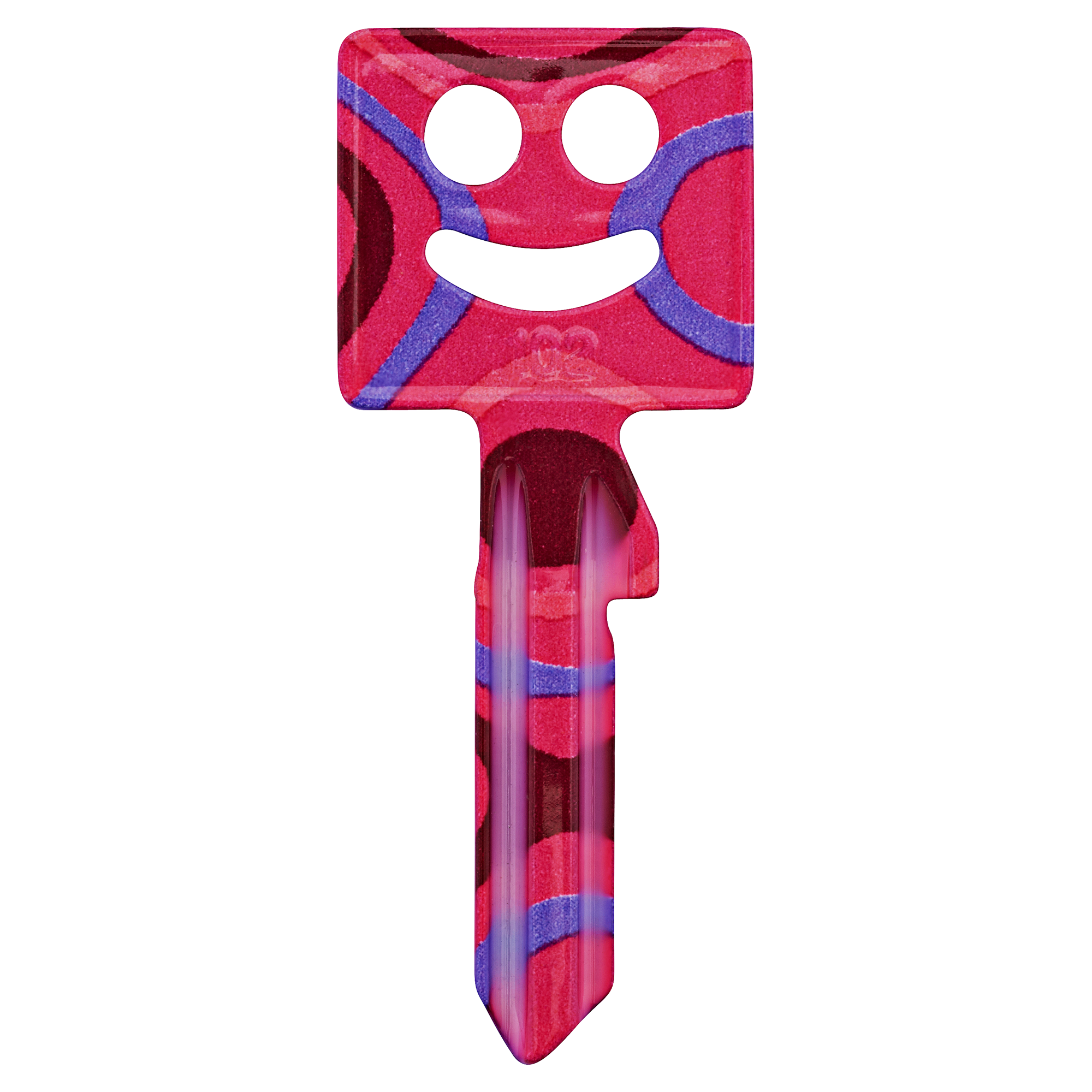 Bunter Schlüssel mit lachendendem Gesicht.