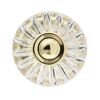 Runder Möbelknopf aus Glas mit goldener Mitte
