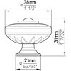 Technisches Zeichnung vom Möbelknopf H119-38GE1 crystal glänzend