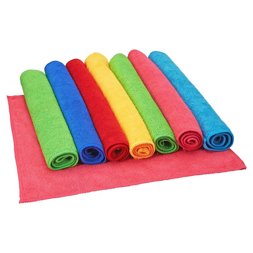 Bunte Mikrofasertücher von Vileda.