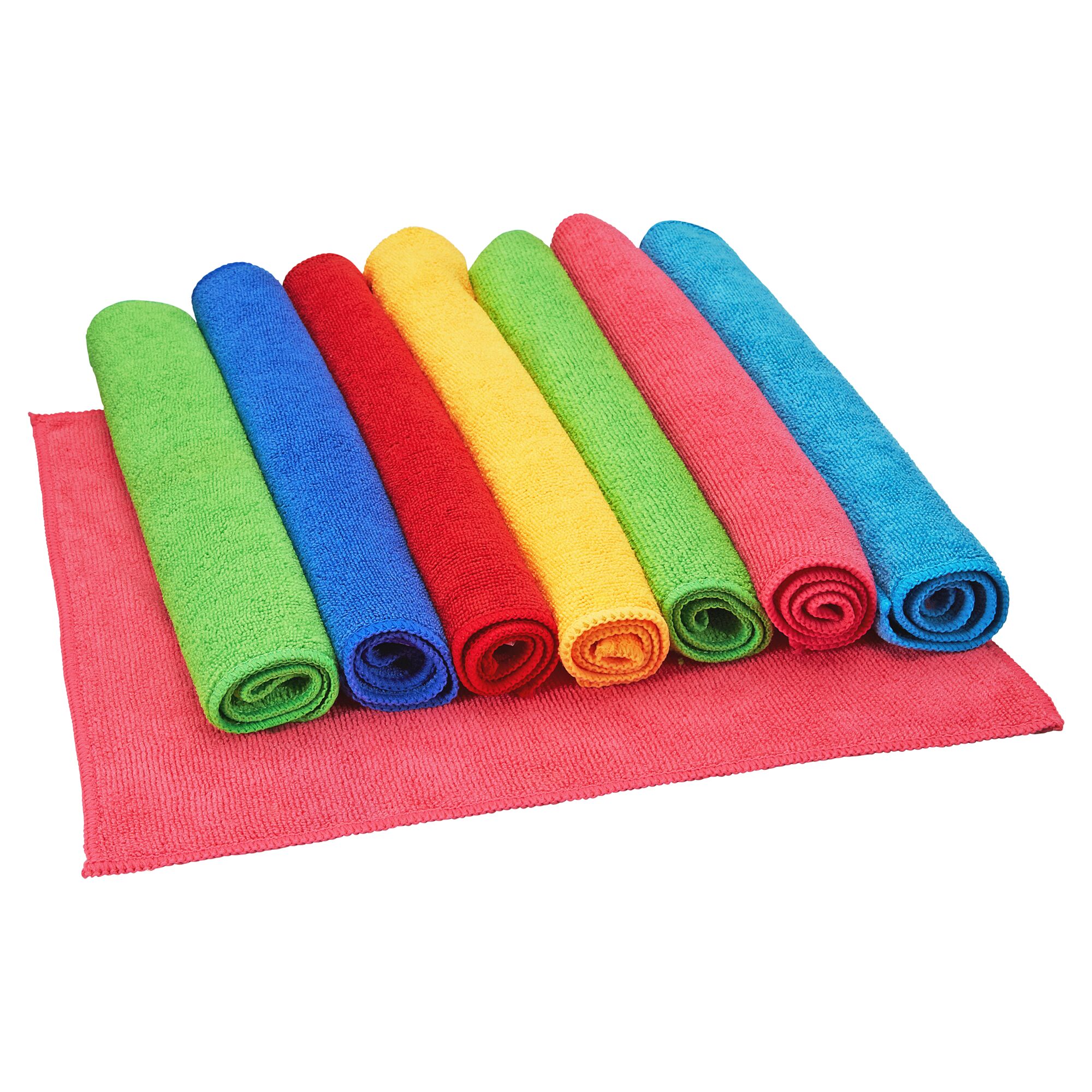 Bunte Mikrofasertücher von Vileda.