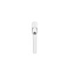 Weißer Fenstergriff mit Schlüssel