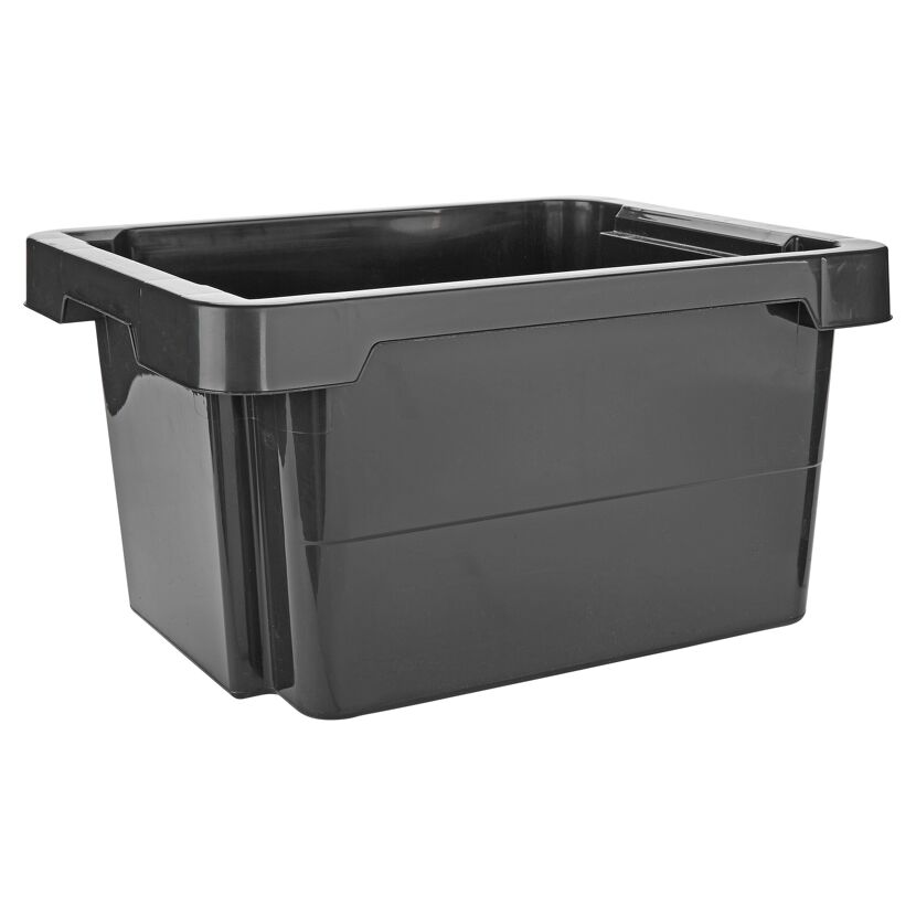 Schwarze Drehstapelbox