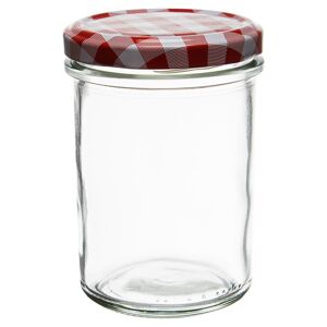 Sturzglas Ø 66 mm zylindrisch rot/weiß 230 ml