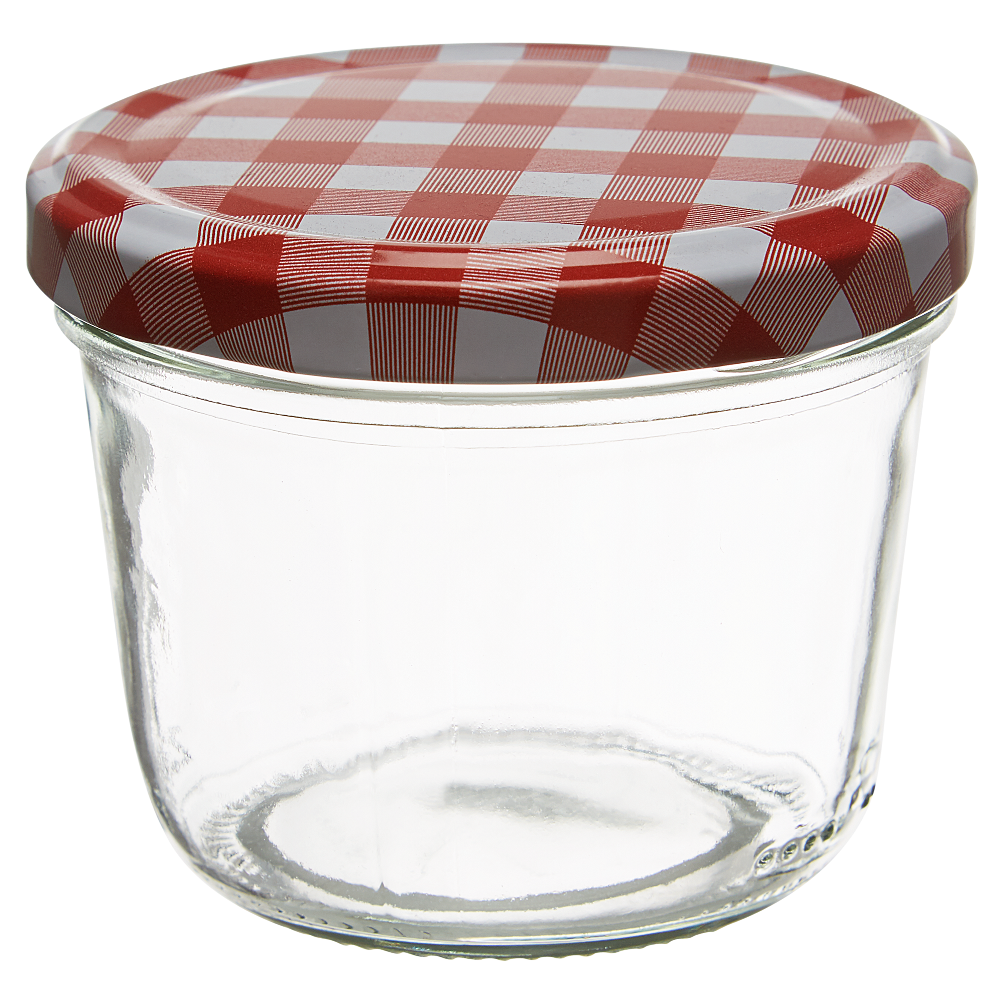 Sturzglas Ø 82 mm konisch rot/weiß 230 ml + product picture