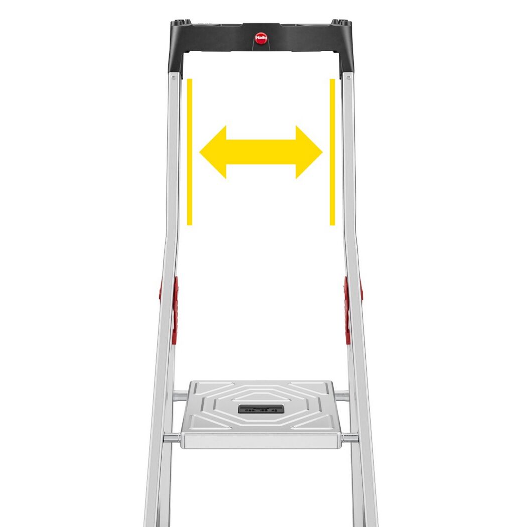 Stehleiter 'L60 StandardLine' 8 Stufen silbern 253 cm