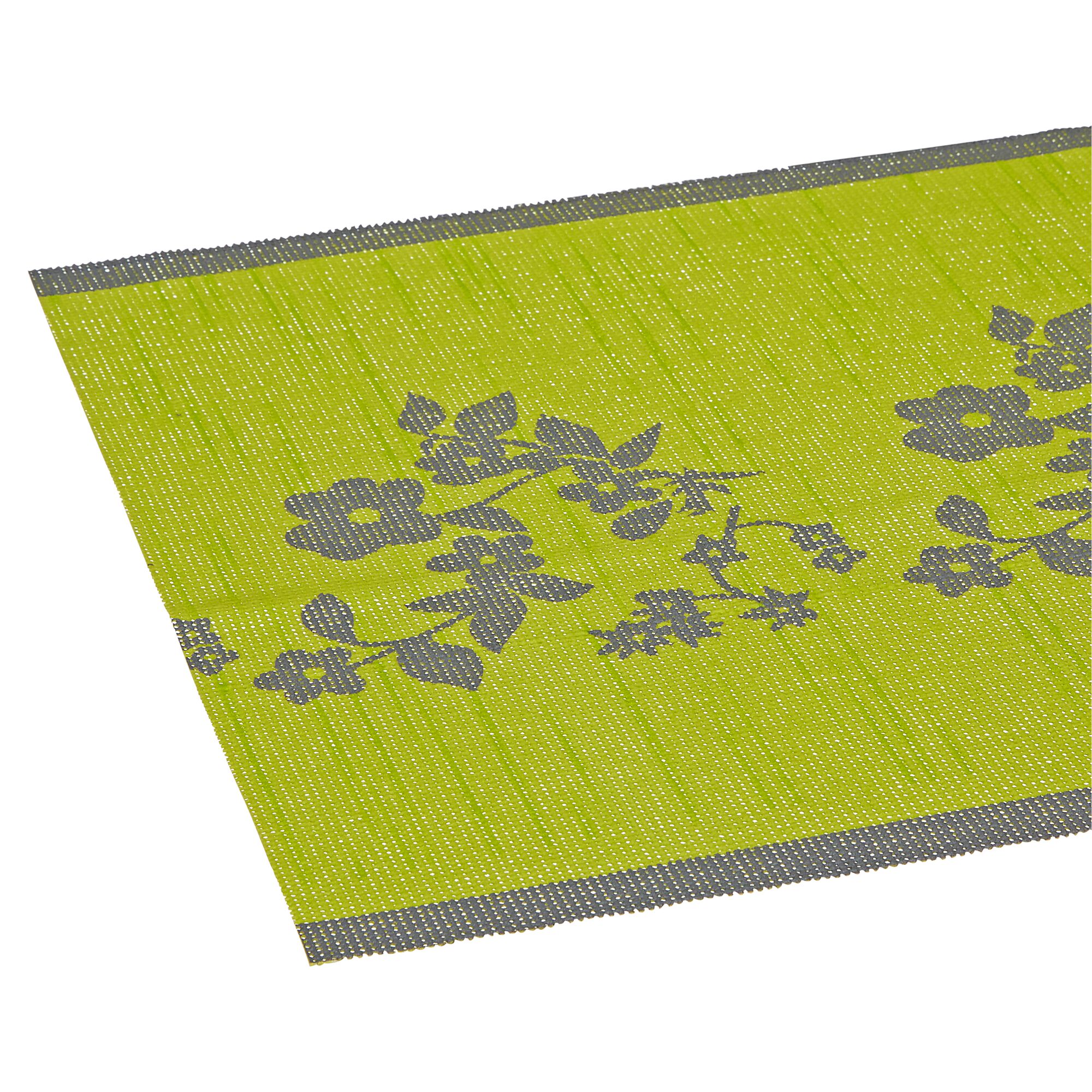 Hellgrüner Tischläufer mit Rankenmuster