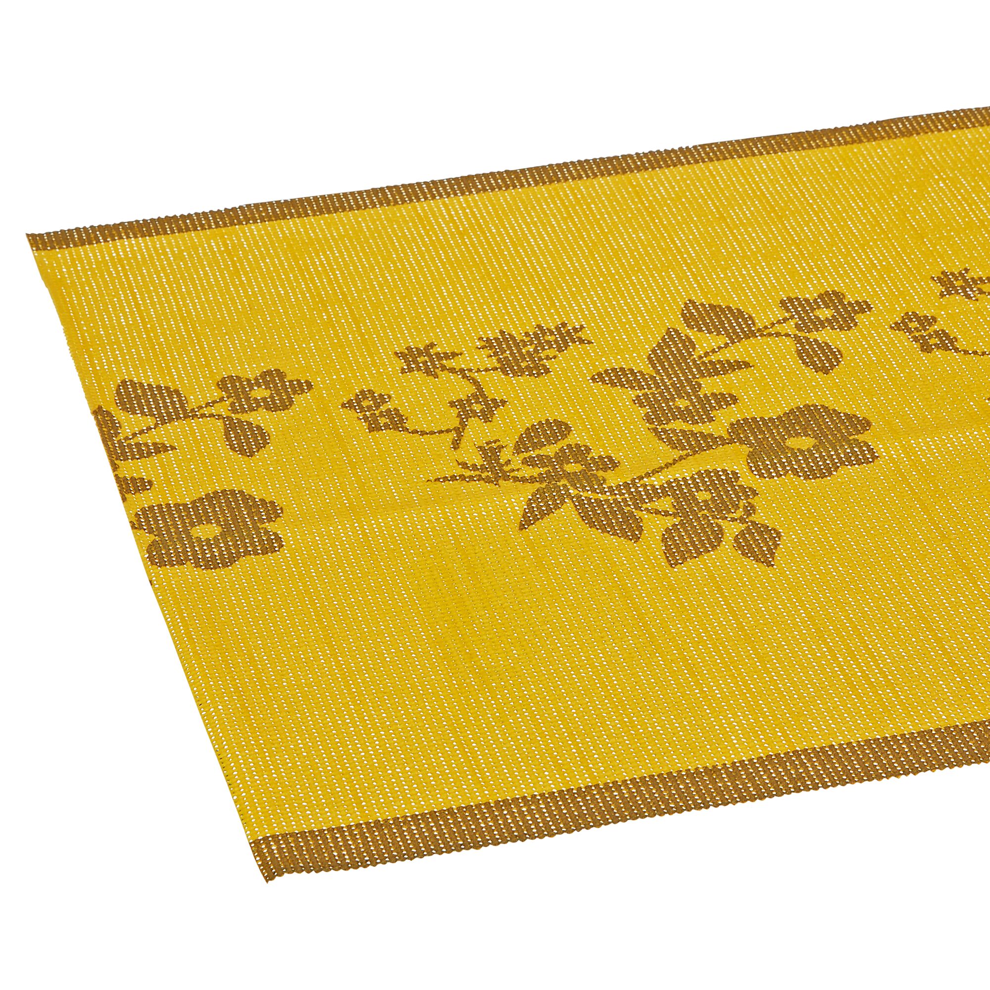 Gelber Tischläufer mit Rankenmuster