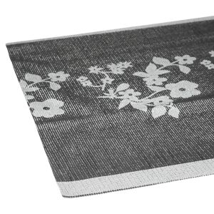 Tischläufer Ranken rechteckig anthrazit/silbern 150 x 40 cm
