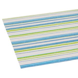 Tischläufer PVC Streifen weiß/blau/grün 150 x 40 cm