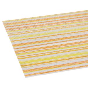 Tischläufer PVC Streifen gelb/weiß/orange 150 x 40 cm