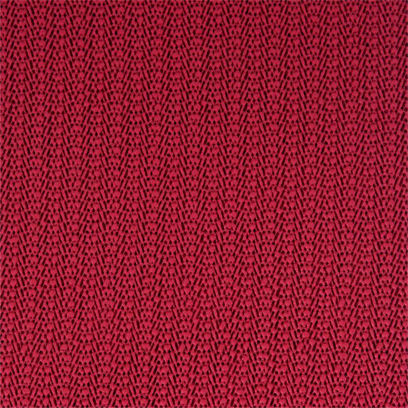 Rote Gartentischdecke mit Zickzackmuster